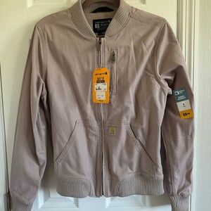 NWT Women’s Carhartt Relaxed Fit Bomber Jacket in Pinkish/Gray Color